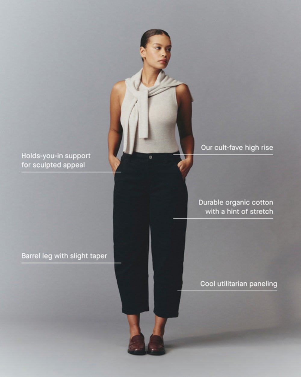 The Utility Barrel Pant | Black | Regular - Image 4