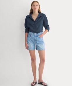 Way-High® A-Line Denim Short | Light Indigo