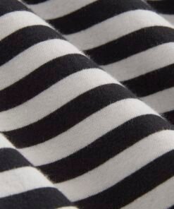 The Box-Cut Tee in Essential Cotton | Black / Bone | No Pocket - Image 5