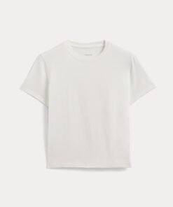 Alternative view of The Box-Cut Tee in Essential Cotton | White | No Pocket