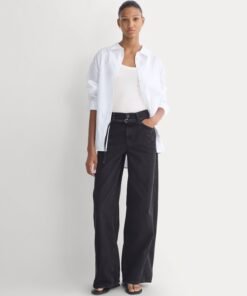 Lightweight Loose Wide-Leg Jean | Black | Long