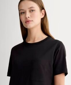 The Organic Cotton Weekend Tee Dress | Black - Image 3