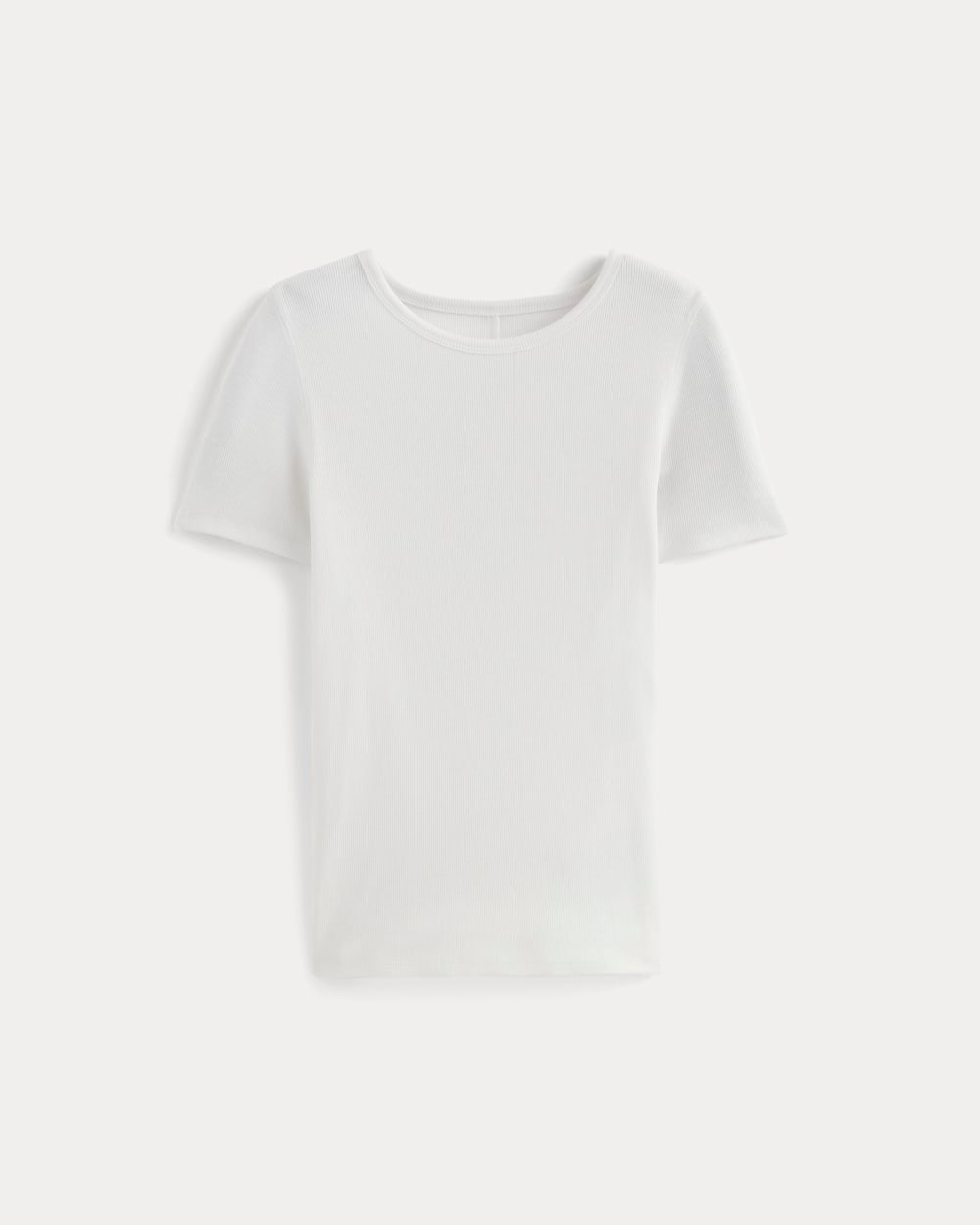 Alternative view of The Luxe Rib Crew | White