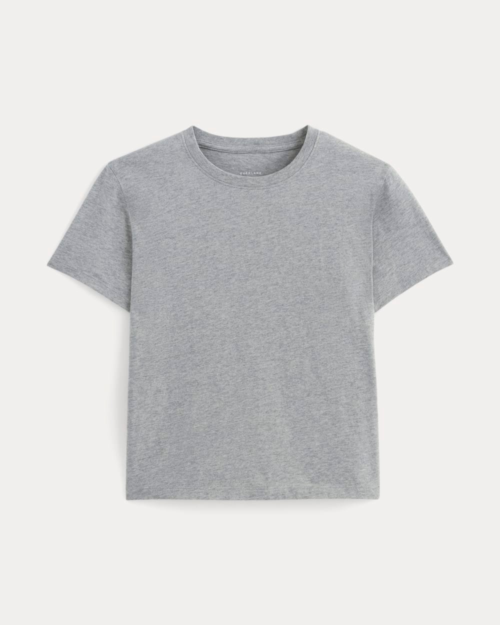 Alternative view of The Box-Cut Tee in Essential Cotton |  Heathered Grey | No Pocket