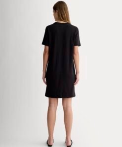 The Organic Cotton Weekend Tee Dress | Black - Image 4