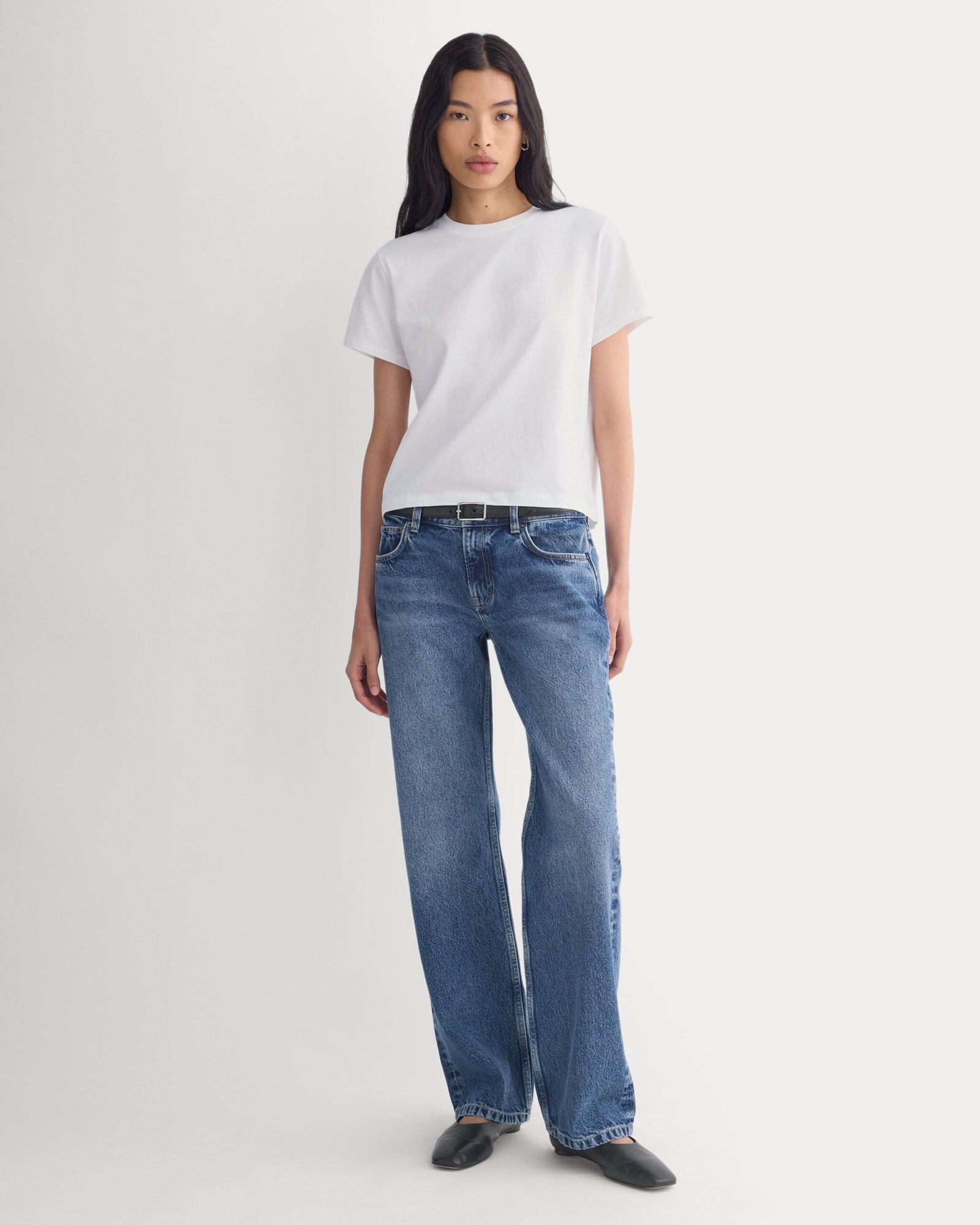 The Box-Cut Tee in Essential Cotton | White | No Pocket - Image 3