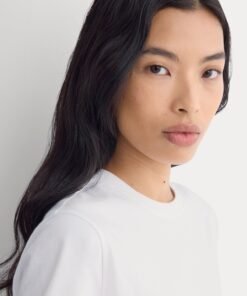 The Box-Cut Tee in Essential Cotton | White | No Pocket - Image 4