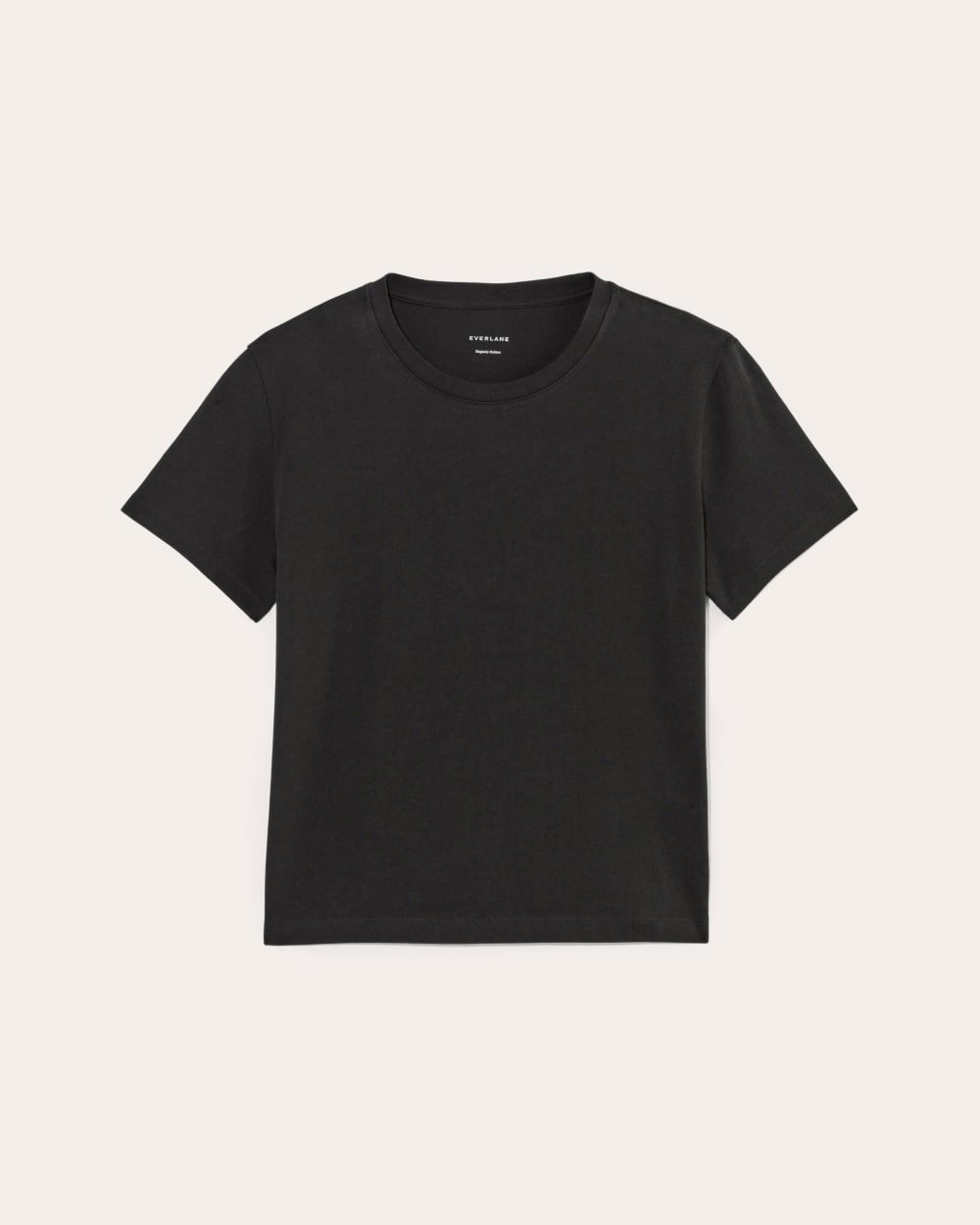 Alternative view of The Box-Cut Tee in Essential Cotton | Black | No Pocket
