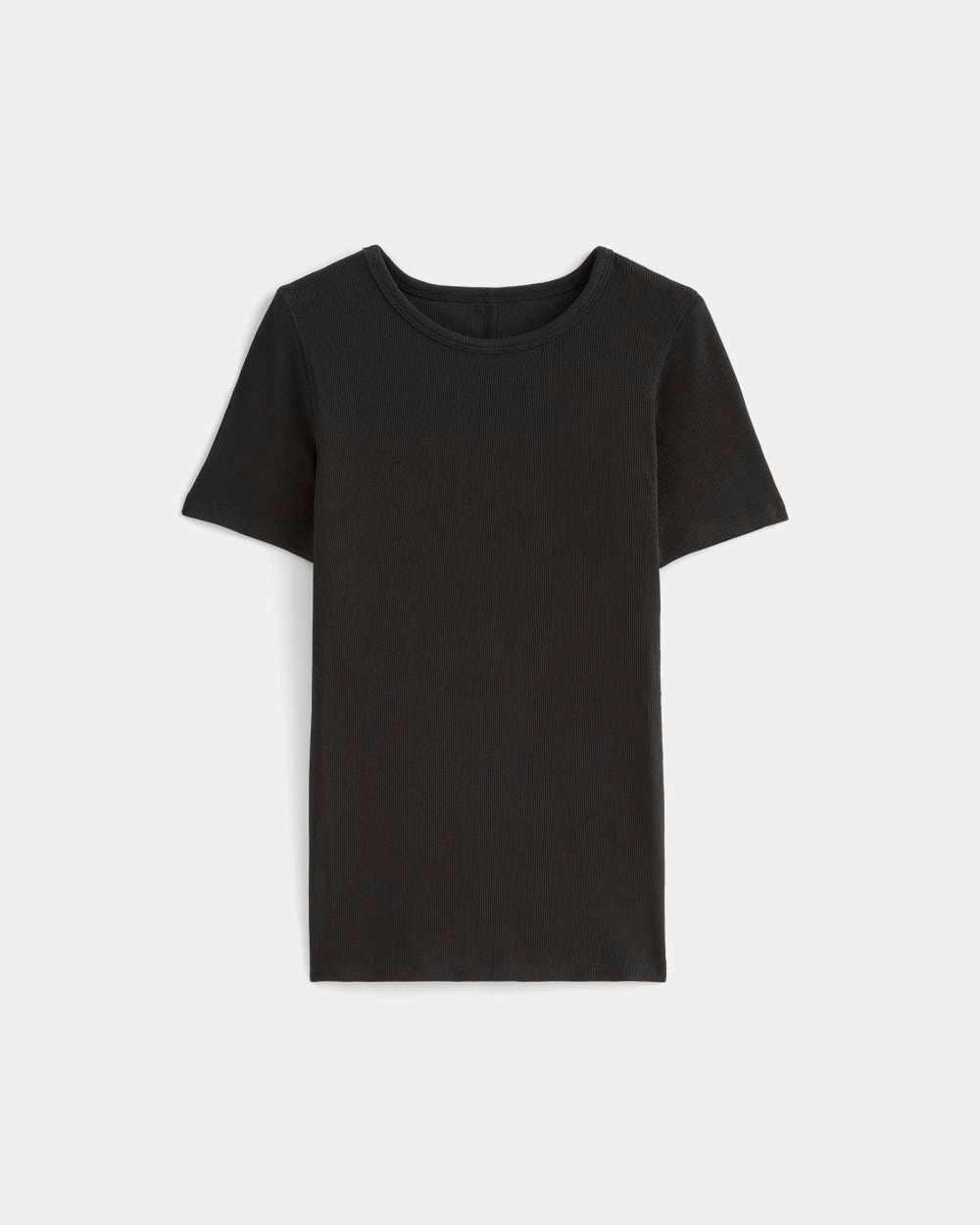Alternative view of The Luxe Rib Crew | Black