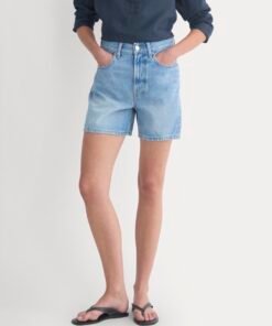 Alternative view of Way-High® A-Line Denim Short | Light Indigo