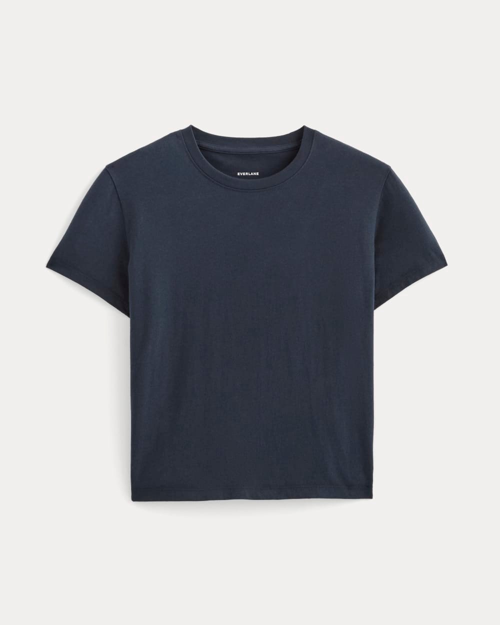 Alternative view of The Box-Cut Tee in Essential Cotton | Navy | No Pocket