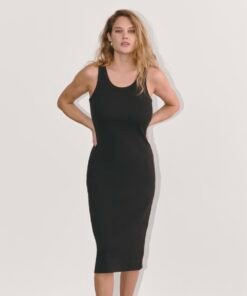 The ’90s Rib Dress | Black